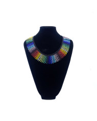 Collar Redondo Arcoiris Patrón Vertical