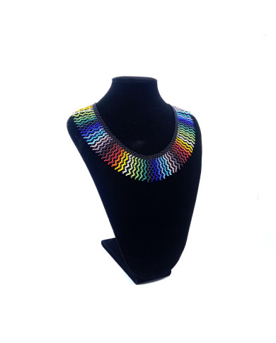 Collar Redondo Arcoiris Patrón Vertical