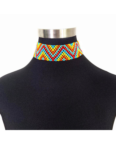 Collar Arcoiris Patrón Triangular