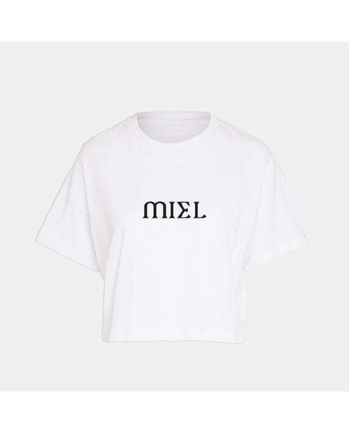 Crop Top MIEL Blanco - Colección Oficial x Bou Entertainment