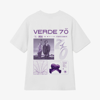 Camiseta Blanca - Verde 70 - Portada
