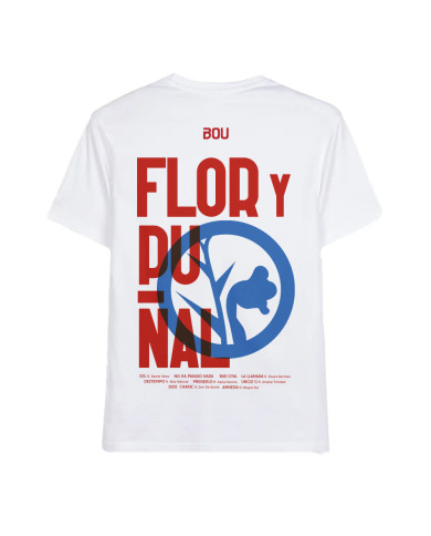 Camiseta Blanca "Flor y Puñal" – GUANACO