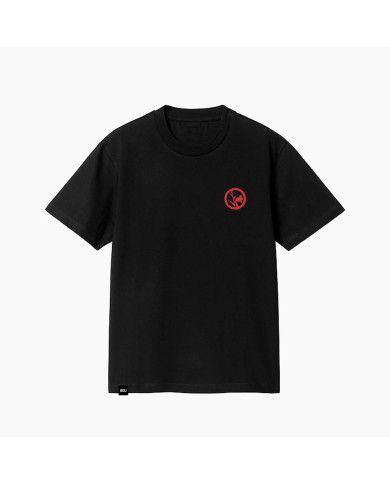 Camiseta Negra "Flor y Puñal" – GUANACO