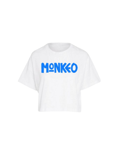 Croptop Monkeo Blanco Letras Azules