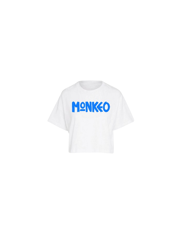 Croptop Monkeo Blanco Letras Azules