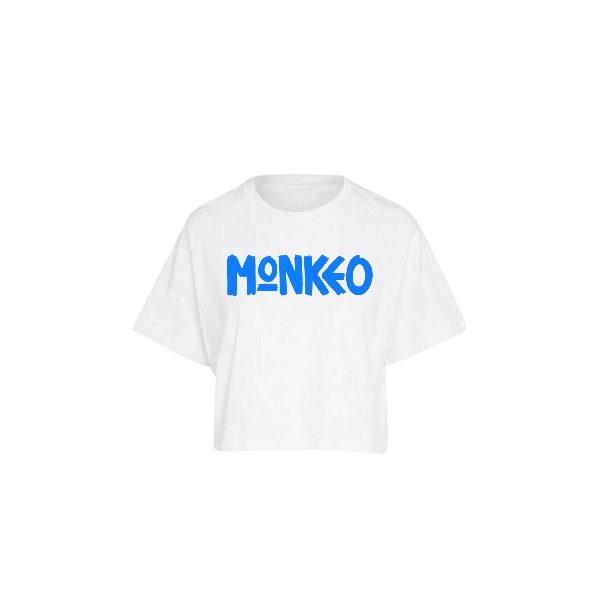 Croptop Monkeo Blanco Letras Azules