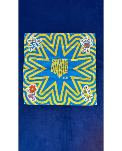 Bandana Multiusos “Saca el Diablo”  Celeste Amarilla