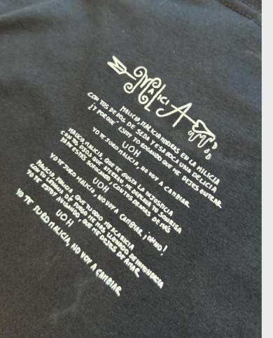 Camiseta Letras de mi muerte